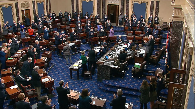 Sesión del Senado de Estados Unidos donde se aprobó financiamiento para ICE y la Patrulla Fronteriza