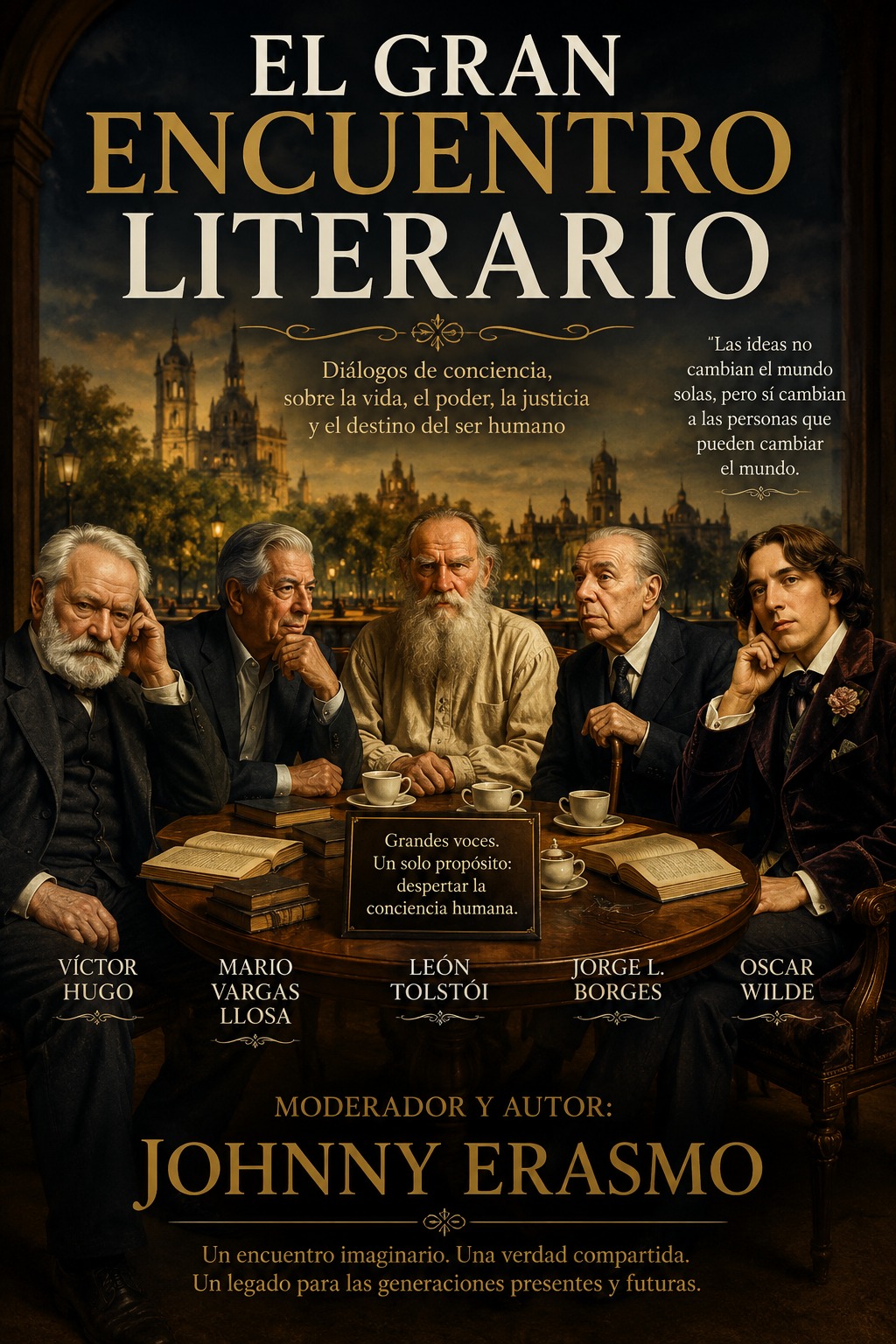 Encuentro literario con Johnny Erasmo como moderador y autores clásicos